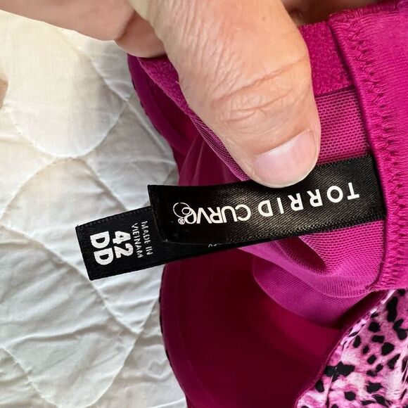 Torrid Women's 42DD Pink Leopard Print Underwire Bra Adjustable Straps - Picture 7 of 7